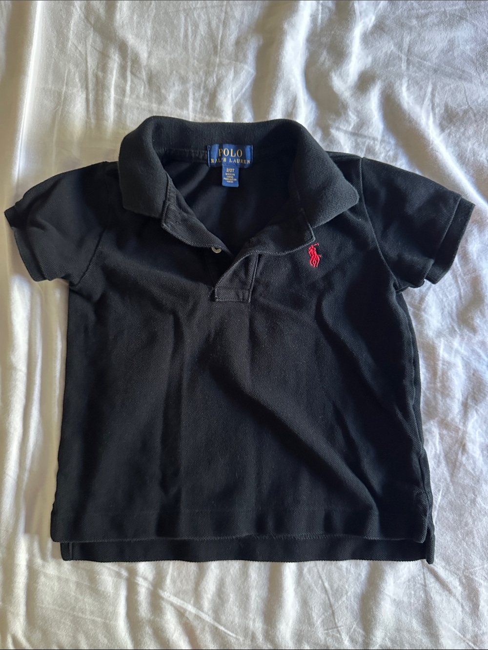 Polo by Ralph Lauren Black Kids Polo with Red Logo